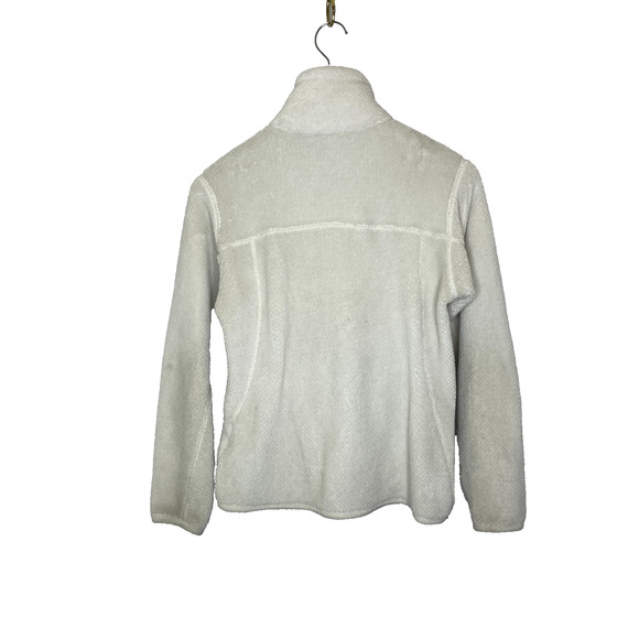 Women's Small Patagonia Retool Snap Fleece Raw Linen White Pullover - Picture 7 of 7
